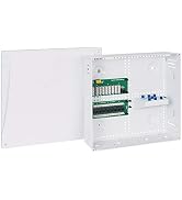 ICC 14” Plastic Structured Wiring Enclosure with Cover, Media Enclosure with CAT6 8-Port PoE++, 1...