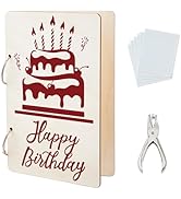 SUPERDANT Birthday Cake Greeting Card Organizer Cake with Candles and Cherries Greeting Card Bind...