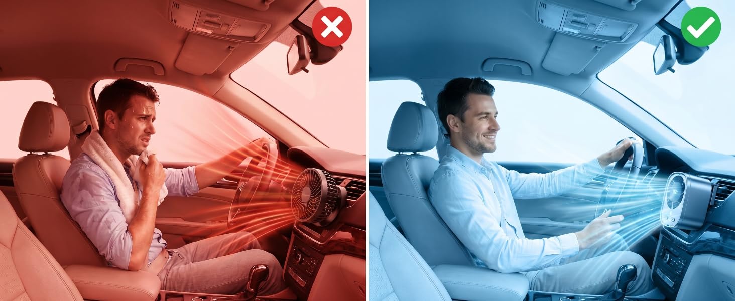 Portable Clip on Air Conditioner Fan for Car