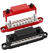 RVBOATPAT 275A Marine Bus Bar 12V Power Distribution Block 2 x 5/16" Terminal Studs and 14 x #8 S...