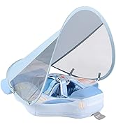 GENTEACO Newest Mambobaby Baby Swim Float with Canopy 3-24 Months Non-Inflatable Infant Floats fo...