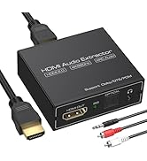 HDMI ARC Audio Extractor 4K60Hz HDMI to Optical/SPDIF 3.5mm AUX Audio Adapter Converter Splitter ...