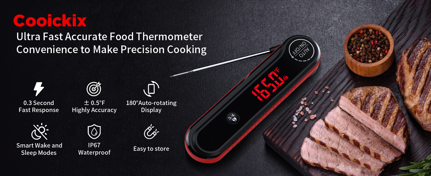 Ultra Fast Accurate Food ThermometerConvenience to Make Precision Cooking