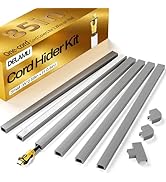 Delamu Cord Hider, 85in Cord Covers for Wires on Wall, One-Cord Cable Hider, Self-Adhesive Wire H...