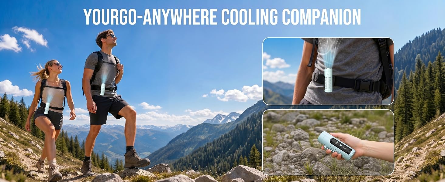 portable clip on fan for pants hiking