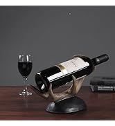 Zipenghua Antler Wine Bottle Rack, Rustic Resin Countertop Single Wine Bottle Holder, Practical H...