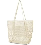 Iioscre Mesh Beach Tote Bags for Womens,Large Beach Bags Suitable for Beach Swimming Pools Travel...