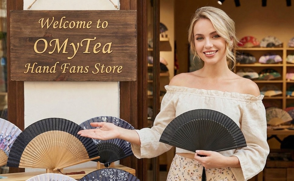 OMyTea Hand Fan Foldable for Women