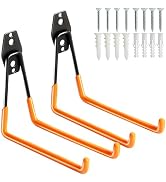 KURUI Heavy Duty Garage Hooks for Hanging, 2 Pack Garage Storage Hooks for Ladder Extension Cord ...