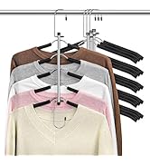 Clothes Hangers Space Saving Shirt Organizer, Non Slip Multi Shirt Hangers for Closet with Foam P...