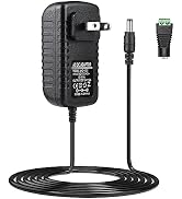 LightingWill 12V Power Supply, 2A 24W Power Adapter, AC 110V to 12Volt Converter, Wall Plug Trans...