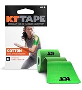 KT Tape, Original Cotton, Elastic Kinesiology Athletic Tape, 20 Count, 10” Precut Strips