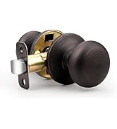 Probrico Passage Door Knob, Oil Rubbed Bronze Door Knobs, Round Closet Hallway Door Knobs No-Lock...