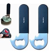 Magnetic 2-IN-1 Ring-Pull Can Opener, Beer Bottle Opener, Easy Open Any Pull Tab Cans for Seniors...