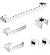 Fapully 23.6-Inch 6 Piece Bathroom Hardware Accessories Set Stainless Steel Wall Mounted Chrome I...