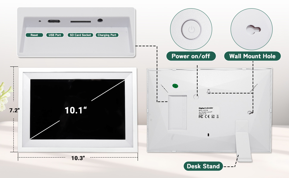 Digital Wall Calendar with Touchscreen Smart Calendar Electronic Calendar for Family