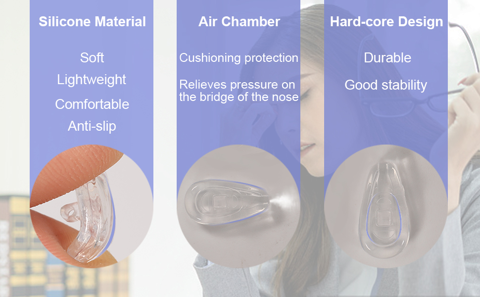 soft silicone air bag nose pad soft lightweight comfortable anti-slip good stability