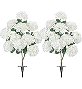 GTIDEA Artificial Hydrangea Tree with Spikes, 2 Pack 41.73"/3.48FT Tall Artificial Plants Outdoor...