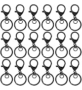 30Pcs Lobster Claw Clasps Keychain for Jewelry Making,Metal Lobster Clasp Swivel Trigger Clips wi...