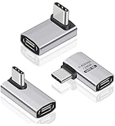 Poyiccot 90 Degree USB C Adapter 40Gbps 240W, (3 Styles) USB C 90 Degree Adapter, Right Angle USB...