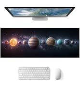 HOMETITUTE XL Mouse Pad Gaming Mousepad 31.5x11.8 Inch Solar System Space Artwork Non-Slip Keyboa...