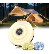 L LOHAS LED Upgraded Camping String Lights, 4 in 1 Quick Recovery Waterproof Camping Lights, 32.8...