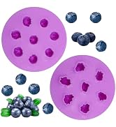 Blueberry Fondant Molds 15-Cavity Blueberry Mold Silicone for Gummy Cookie Pastry Cupcake Topper ...
