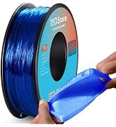 TEQStone TPU Filament 1.75mm Blue 1Kg Spool 95A Flexible Soft 3D Printer Filament Consistent Diam...