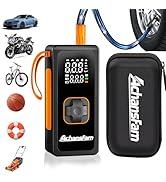 AchansFam P9 Tire Inflator Portable Air Compressor, 150 PSI Cordless Bike Pump, Air Pump with LED...