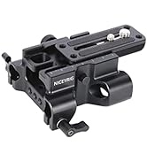 NICEYRIG 15mm Rod Rail Baseplate Quick Release for Arca-Swiss Standard, 2-in-1 DSLR Camera Base P...