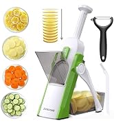 Safe Mandoline Slicer for Kitchen, Adjustable Thickness 0.1-8 mm, Professional Vegetable Slicer, ...