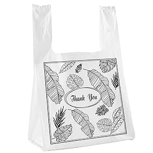 500 Ct Plastic Bags Thank You Reusable Grocery Bag