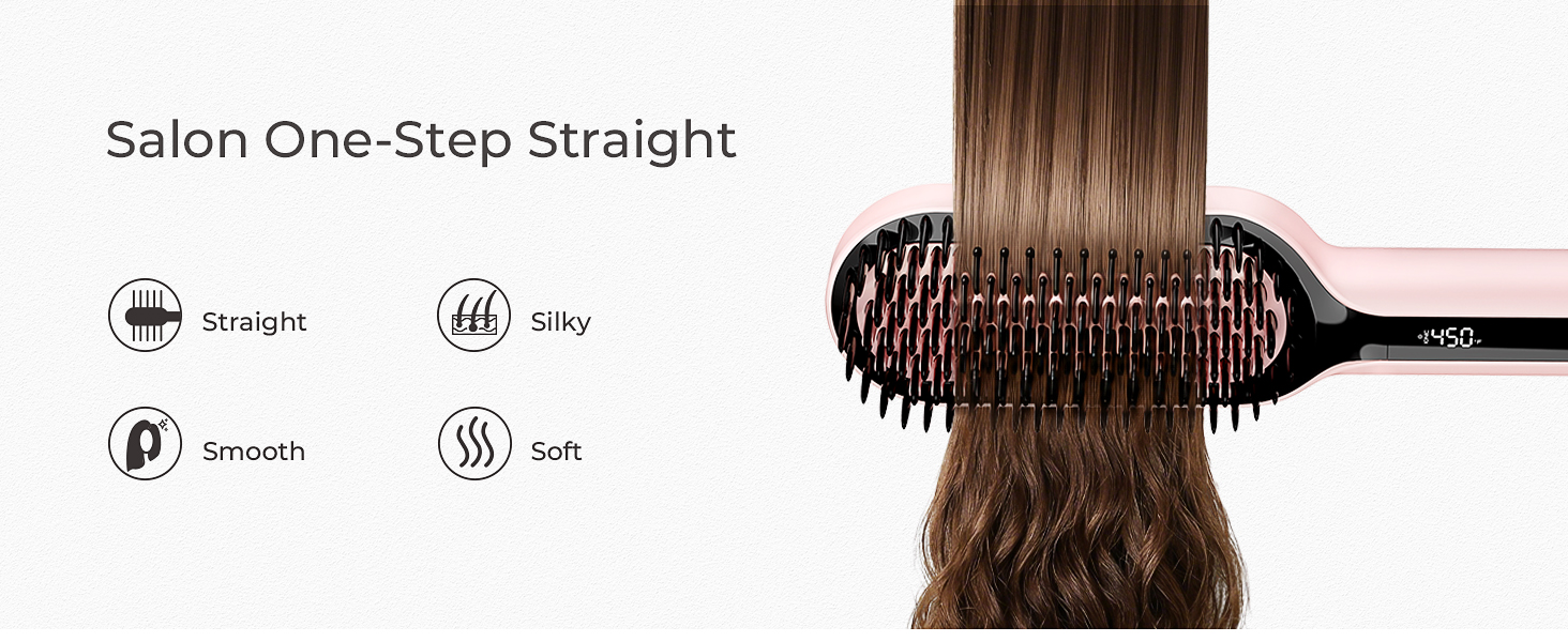 hair straightening brush salon straight at home