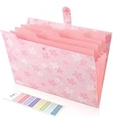 SKYDUE Expanding File Folder with 5 Pockets, Accordion File Organizer,Portable Receipt Paper Docu...
