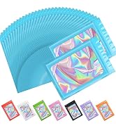 100 Pack Holographic Ziplock Bags,Smell Proof Packaging Bags, Clear Window Resealable Odor Foil P...