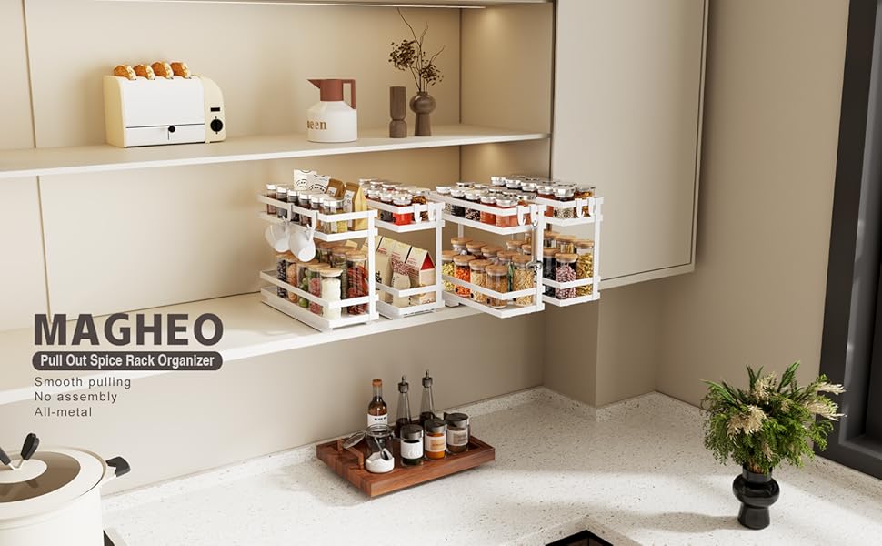 spice rack organizer for cabinet