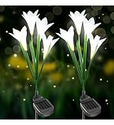 SolarEra Solar Lights Outdoor Waterproof, 2 Pack Solar Flowers for Outside, 7 Colors Changing Sol...