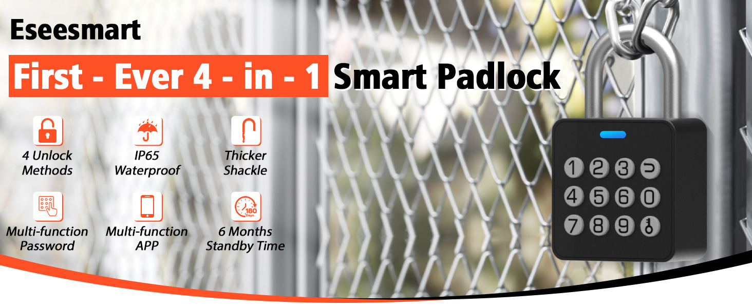 First-Ever 4-in-1 Unlocking Smart Padlock