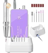 Makartt Professional Nail Drill for Nail Techs: E-File, Nouvella Purple | 60W Coreless Motor, 2-i...