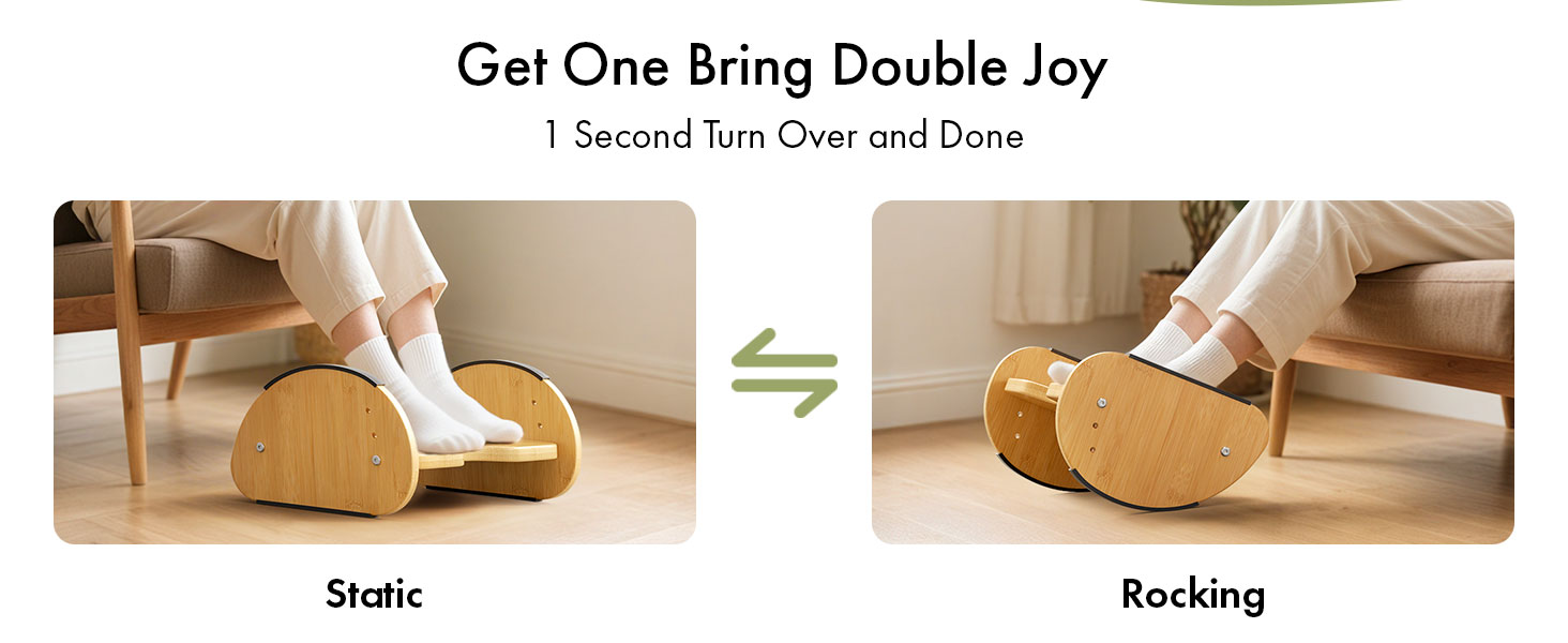 bamboo foot stool for under desk at work