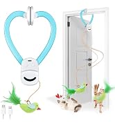 CATPICK Interactive Cat Toys for Indoor Cats Automatic Electric Flying Bird Feather Wand Toy - Be...
