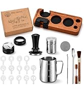 28-Piece 51mm Espresso Accessories Kit, Espresso Machine Tools with Wood Tamping Station, Tamper,...
