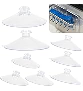 8 Pcs Sponge Holder Suction Cup PVC Heavy Strength Clear Sink Sponge Caddy Suction Cup Replacemen...