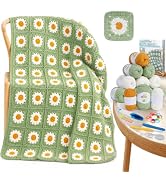 Coopay Blanket Crochet Kit for Beginners Adults, Large Crochet Blanket Kits | Step-by-Step Guide ...
