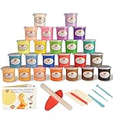 BOHS Air Dry Clay for Kids, 24 Colors Foam Modeling Clay Kit with Sculpting Tools & Tutorial (2.6...