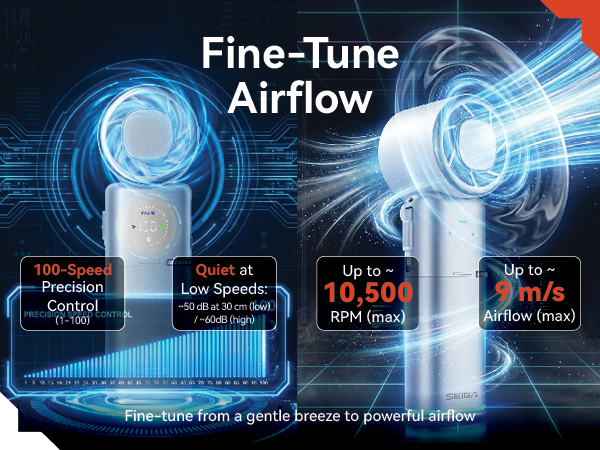 SEIGA Pro Metal Ice Fan with Cooling Plate