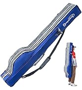 Sougayilang Fishing Rod Bag, 3 Layers Organizer Fishing Pole Case Fishing Storage Bag Fishing Rod...