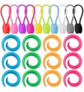 22 Pcs Fabric Huggers and Magnetic Fabric Clips for Cross Stitch, Silicone Thread Spool Huggers a...