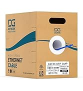 DG Network Solutions Cat6e Plenum (CMP), 500ft, 600MHz, Unshielded, UTP, 23AWG, Solid Bare Copper...