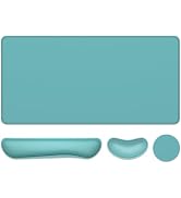 Dapesuom Keyboard Wrist Rest Mouse Pad Set, 4Pcs Extended Large XXL Gaming Mousepad + Mouse Wrist...